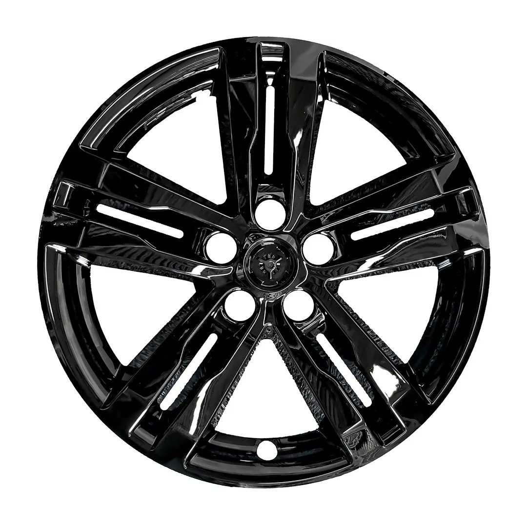 IMP449BLK – COAST2COAST Wheel Skin, 18 Inch 5 Spokes Snap-On/Center Retention Painted Gloss Black ABS Plastic Set Of ...